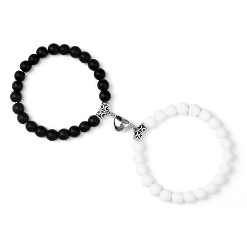 Couple Beads Bracelet - Magnetic Heart