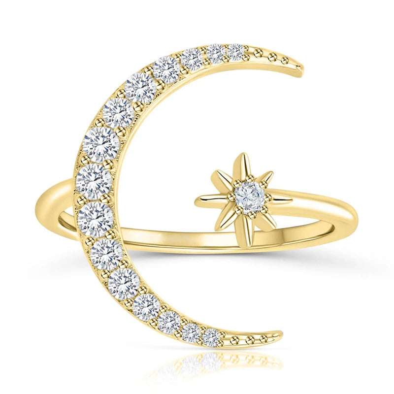 Moon star ring