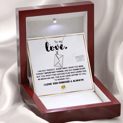 To My Love - Envelope Necklace