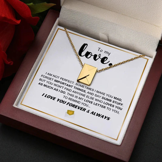 To My Love - Envelope Necklace