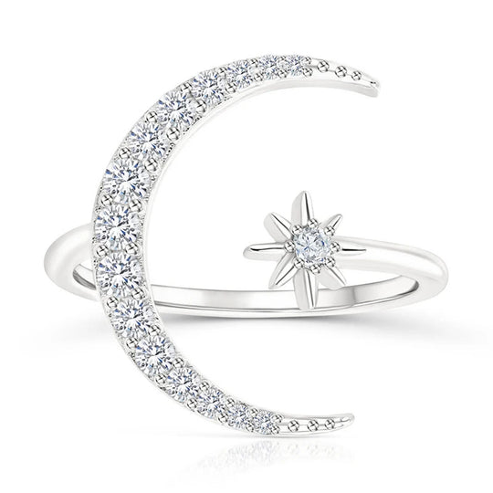 Moon star ring